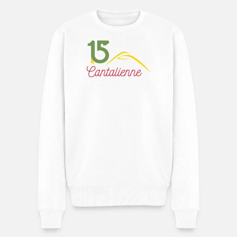 Cantal-Logo - Männer Premium Bio Pullover - Weiß