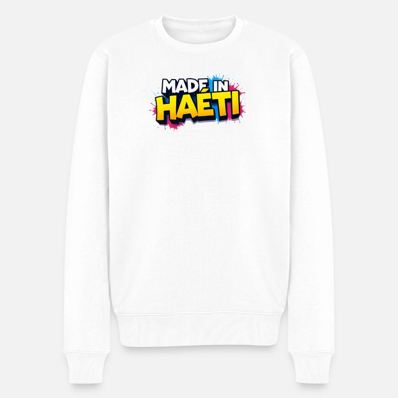 Made in Haïti Graffiti - Pull Premium bio Homme - blanc
