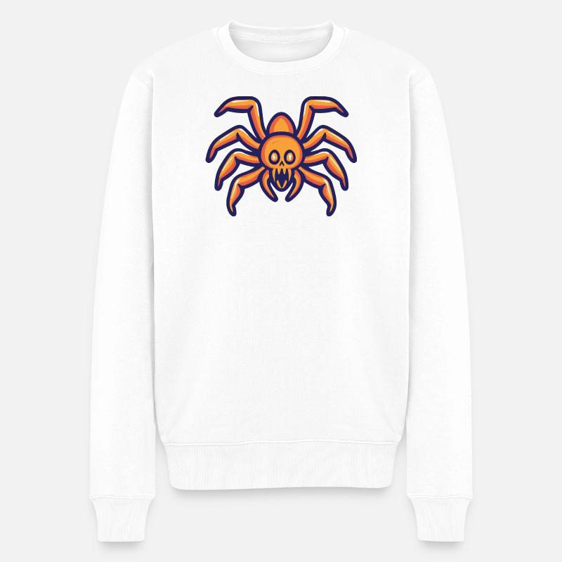 Tarantula Halloween Comic Spinne - Männer Premium Bio Pullover - Weiß