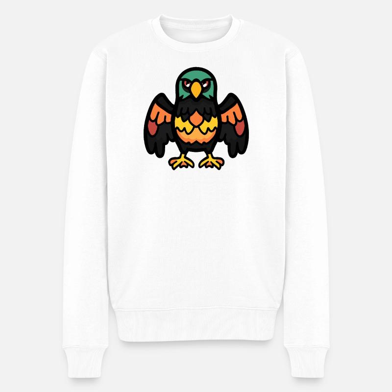 Adler Halloween Comic Lustig - Männer Premium Bio Pullover - Weiß