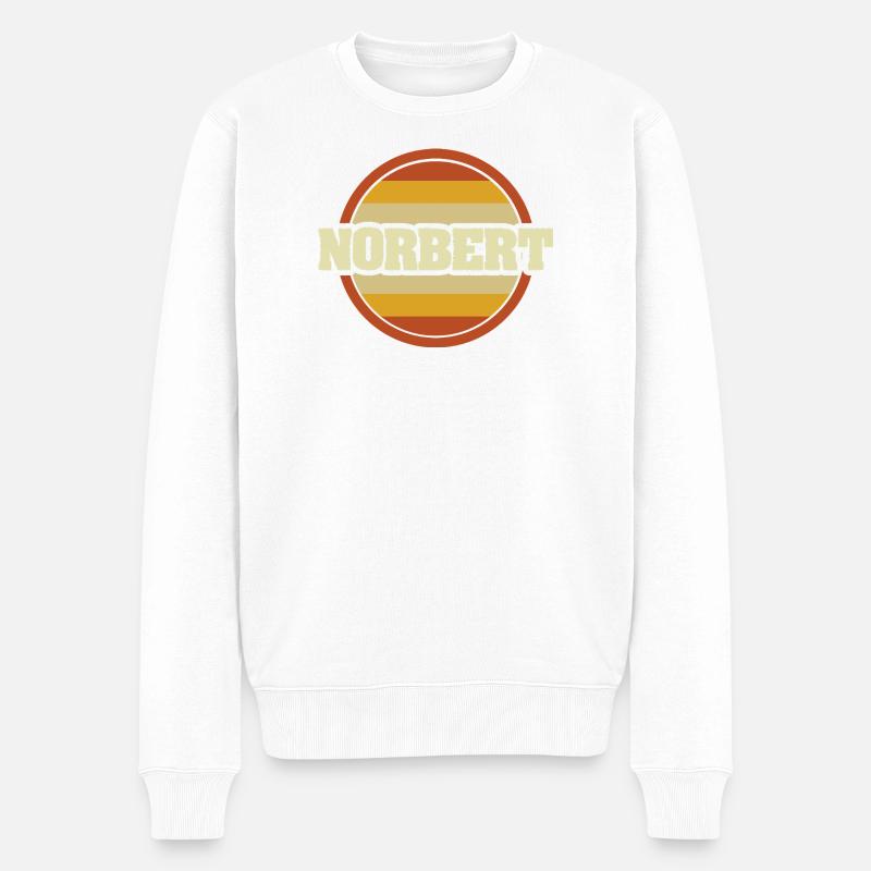 Vorname Norbert - Männer Premium Bio Pullover - Weiß