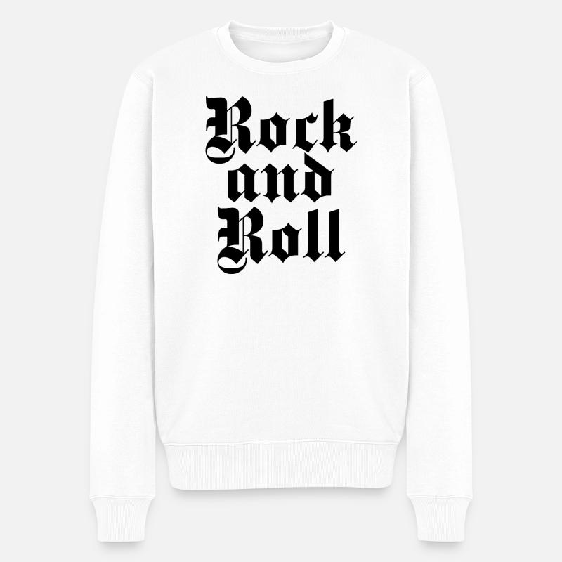 Rock'n'Roll GPTHIC Logo-Design. - Männer Premium Bio Pullover - Weiß