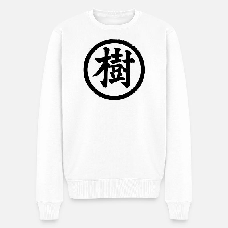 Kanji-JU 01 - Pull Premium bio Homme - blanc