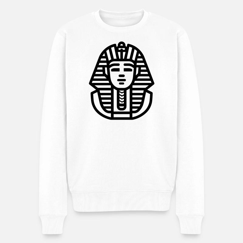 Pharao - Männer Premium Bio Pullover - Weiß