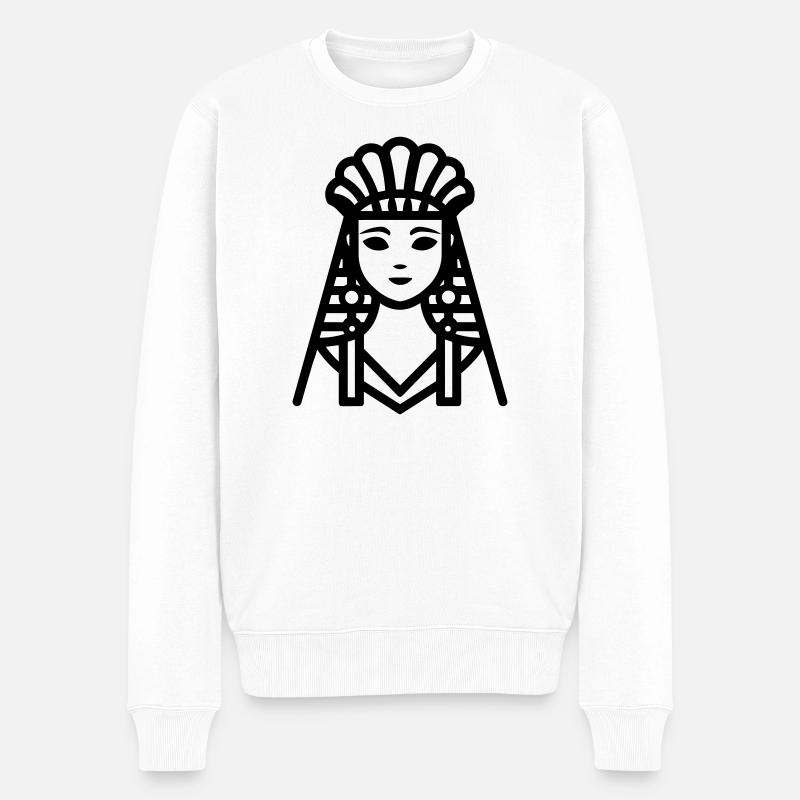 Pharao - Männer Premium Bio Pullover - Weiß