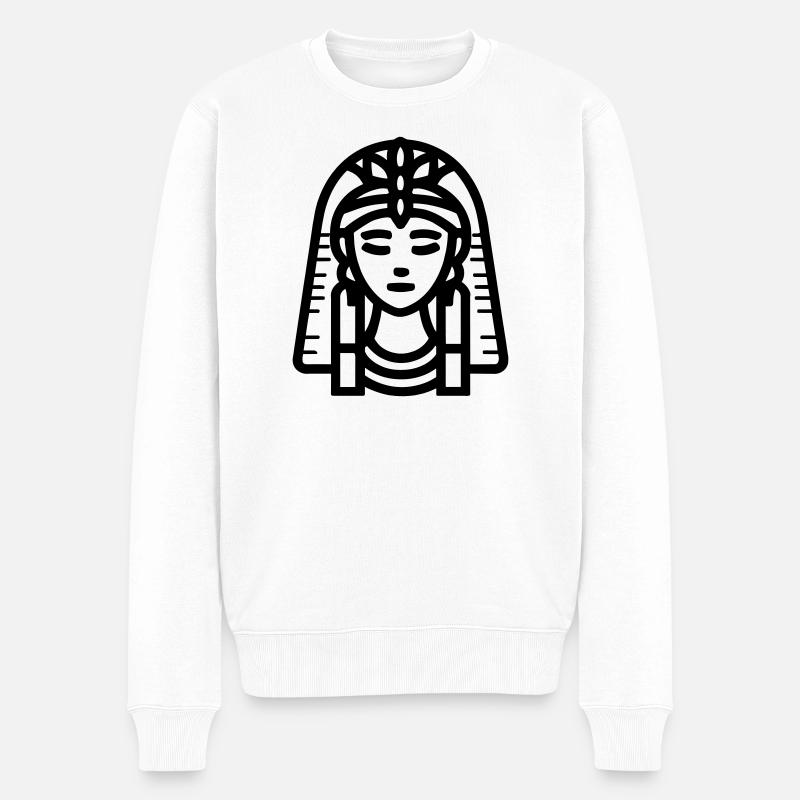 Pharao - Männer Premium Bio Pullover - Weiß