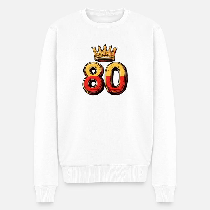 Couronne à 80 chiffres - Pull Premium bio Homme - blanc