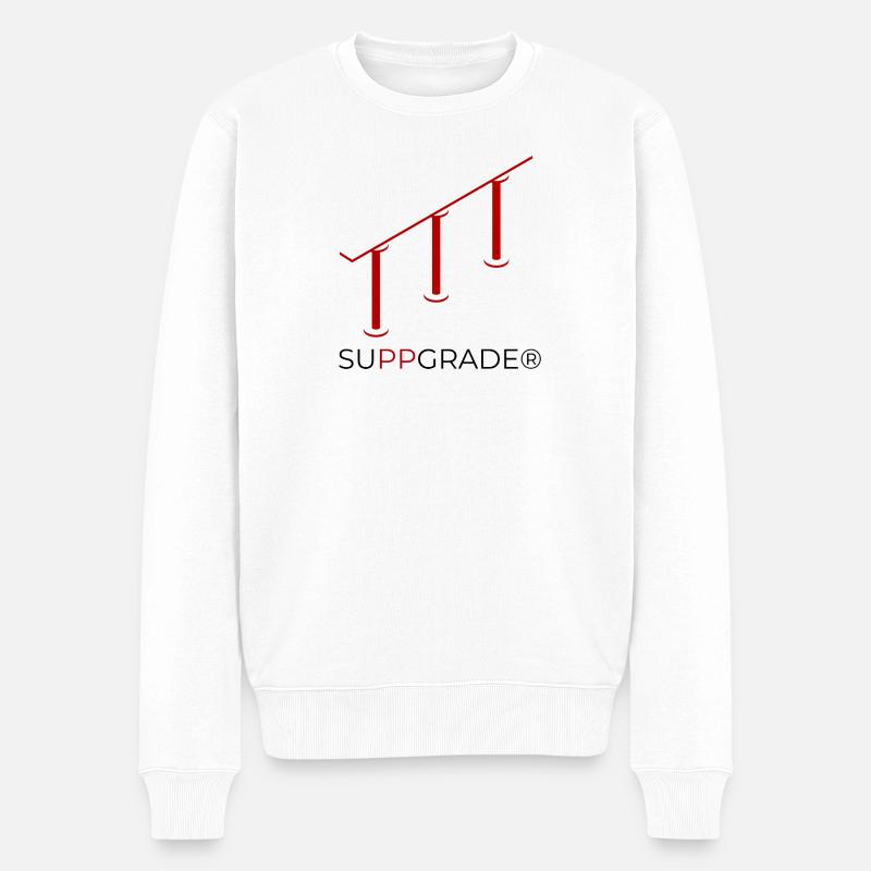 SUPPGRADE - Männer Premium Bio Pullover - Weiß