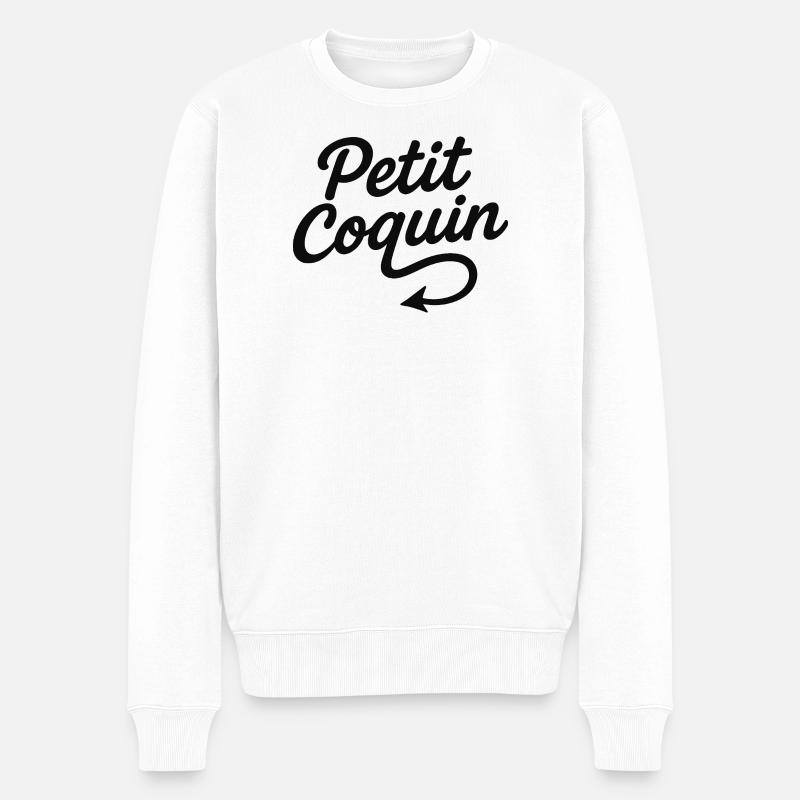 Petit Coquin - Männer Premium Bio Pullover - Weiß