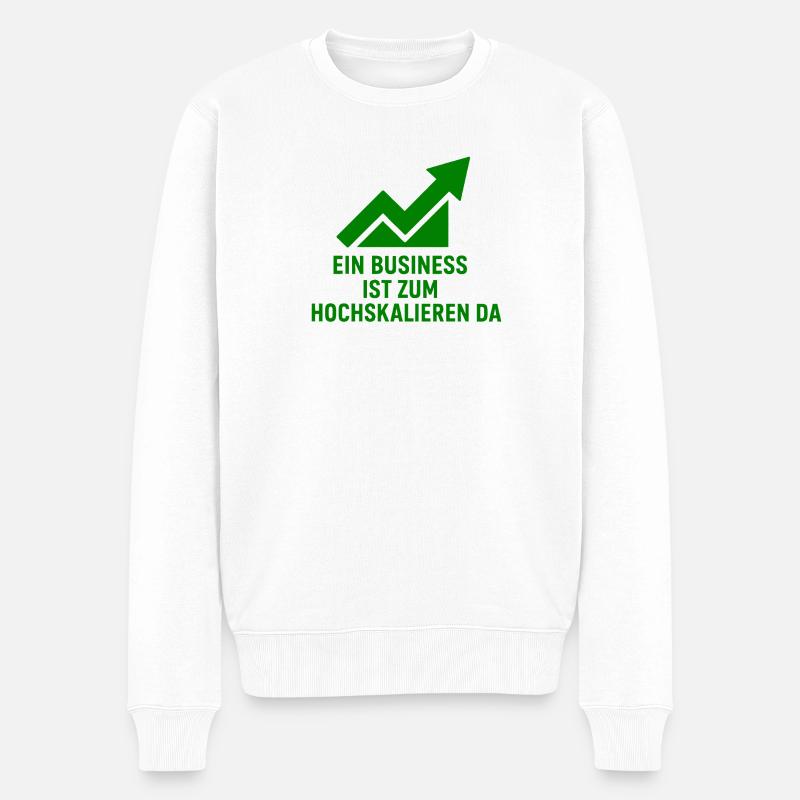 Onlinebusiness Motivation - Männer Premium Bio Pullover - Weiß