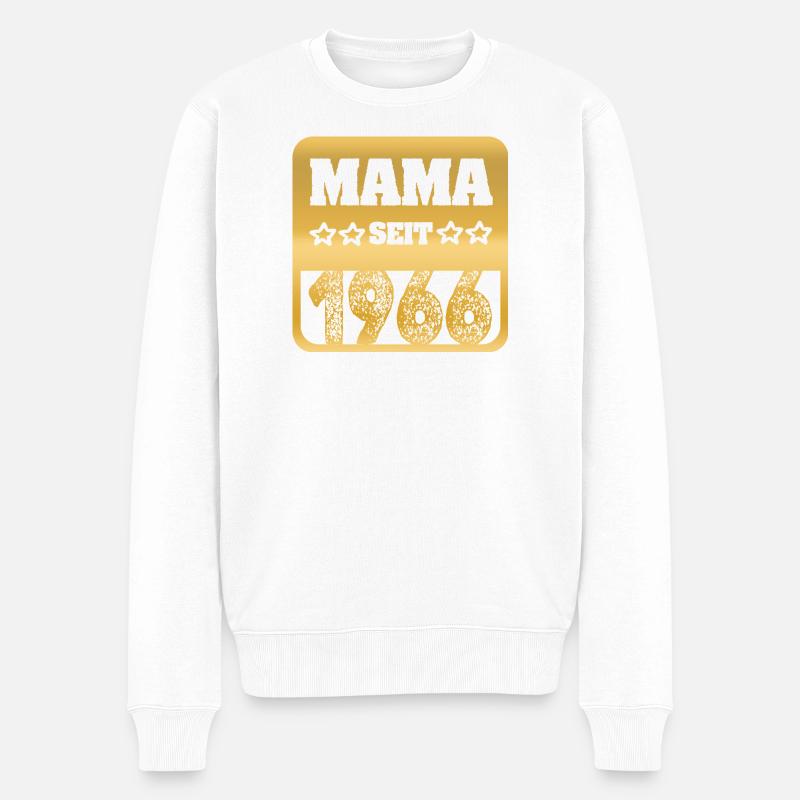 Mama 1966 - Männer Premium Bio Pullover - Weiß