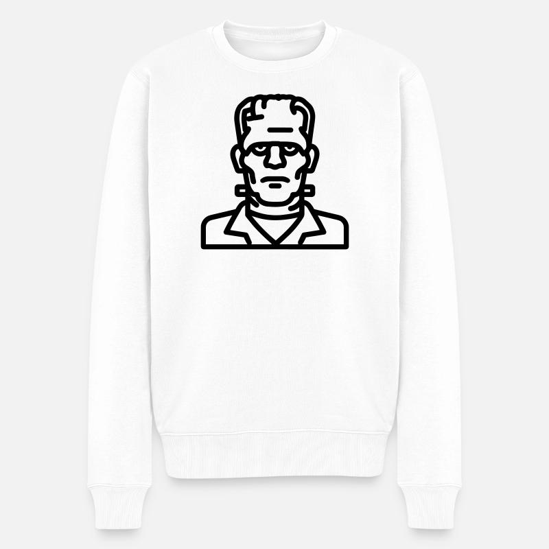 Halloween-Monster - Männer Premium Bio Pullover - Weiß
