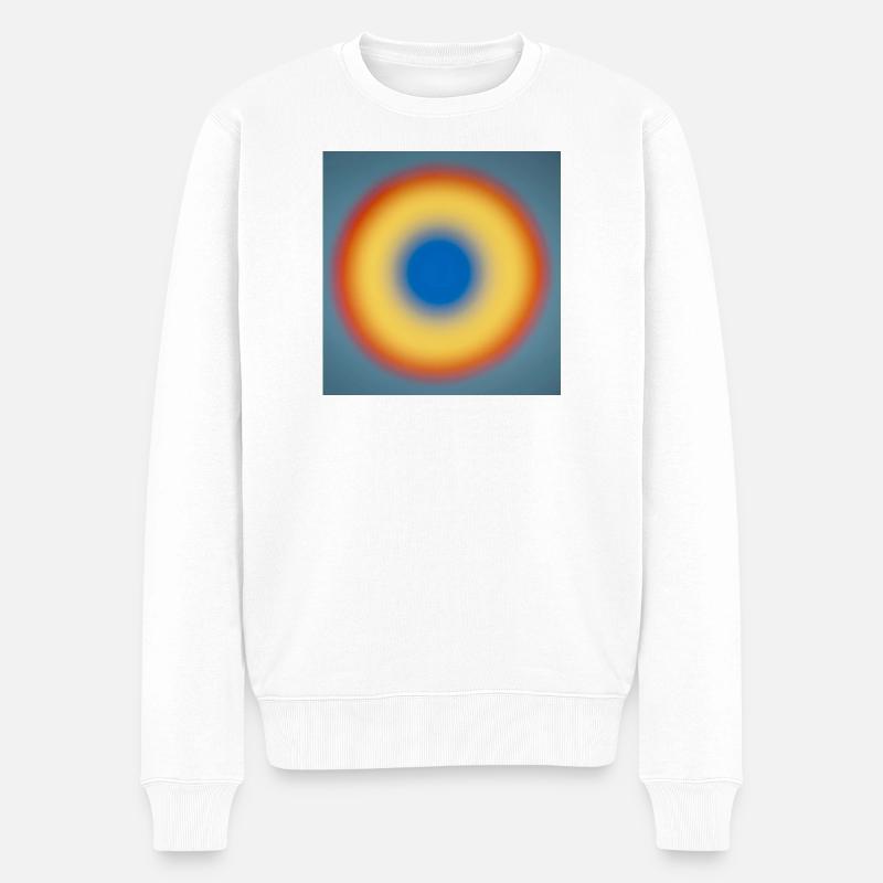 Blauer circle_001 - Männer Premium Bio Pullover - Weiß