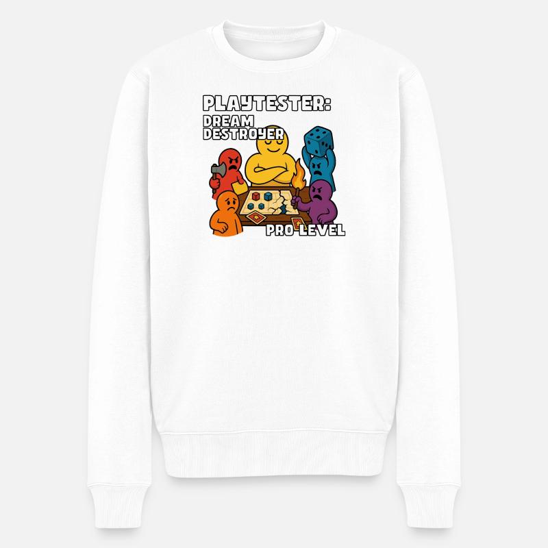 Spieltester: Dream Destroyer - Männer Premium Bio Pullover - Weiß