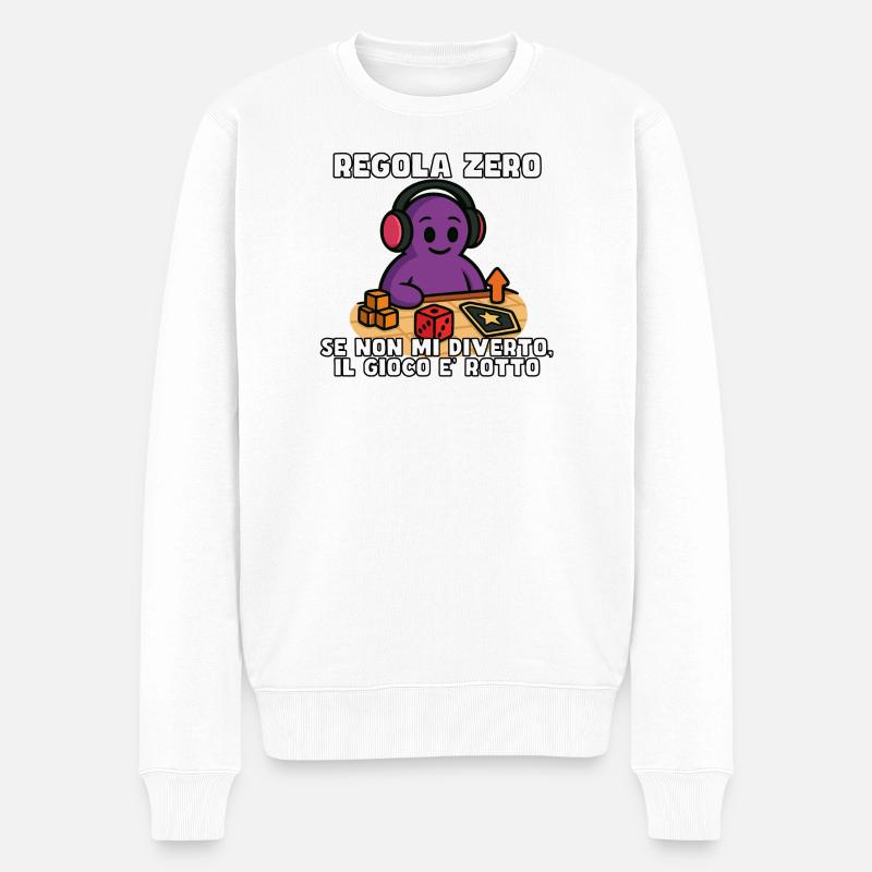 Regel Null: Spaß oder Trennung - Männer Premium Bio Pullover - Weiß