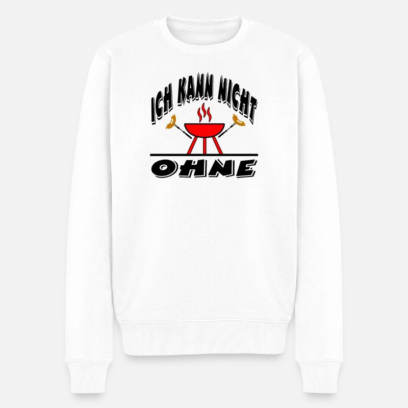 Grillen - Männer Premium Bio Pullover - Weiß
