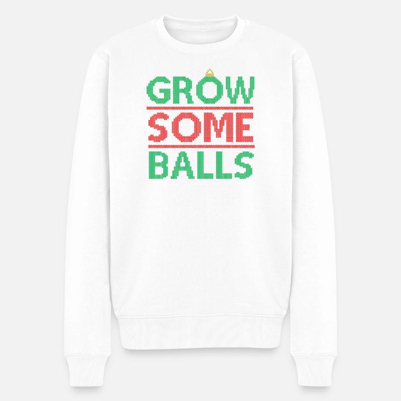 Faire pousser des boules - Pull Premium bio Homme - blanc