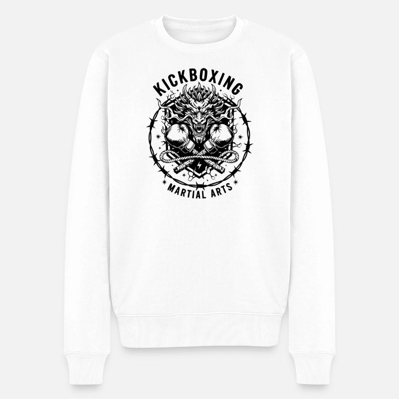 Kickboxing - Pull Premium bio Homme - blanc