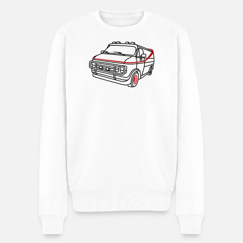 GMC Vandura: A-Team Kult & Retro - Männer Premium Bio Pullover - Weiß