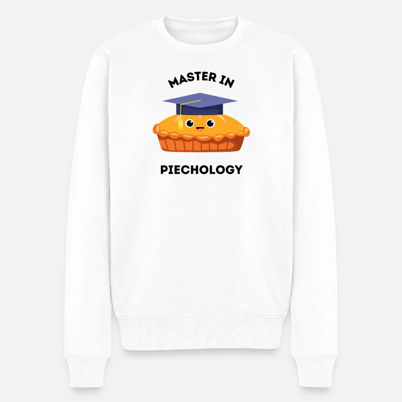 Abschluss-Muffin-Kappe - Männer Premium Bio Pullover - Weiß