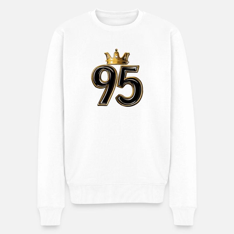 Couronne à 95 chiffres - Pull Premium bio Homme - blanc