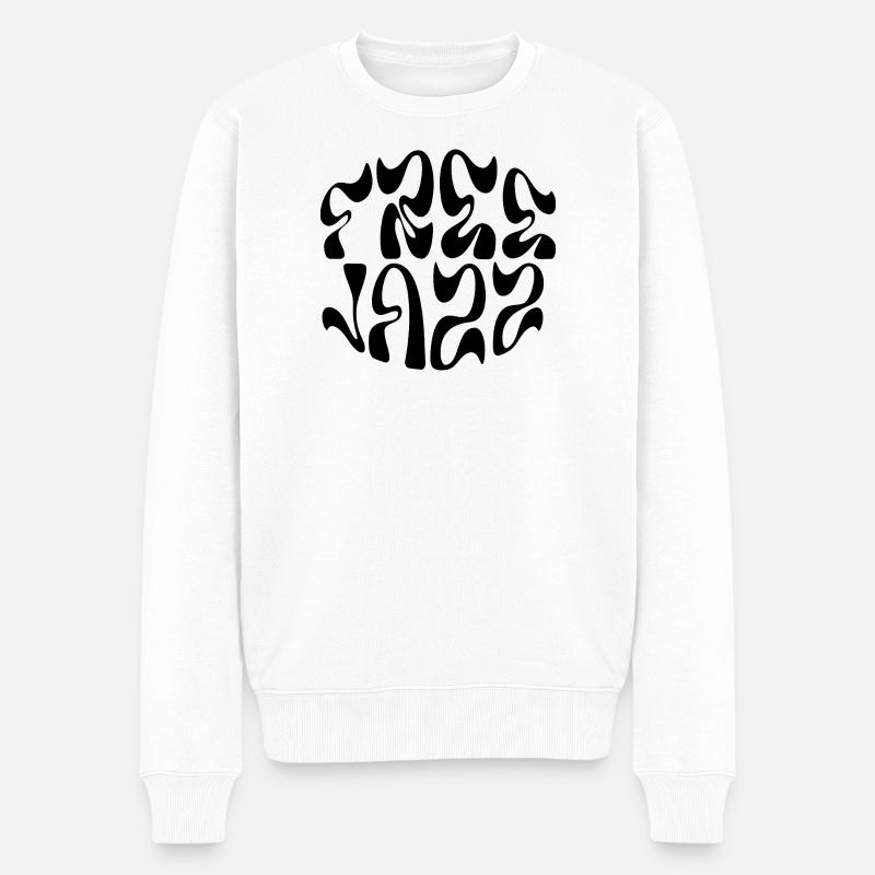 Design de logo ondulé free jazz - Pull Premium bio Homme - blanc