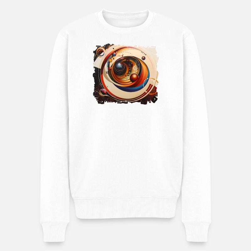 Vortex Raumring Kosmos - Männer Premium Bio Pullover - Weiß