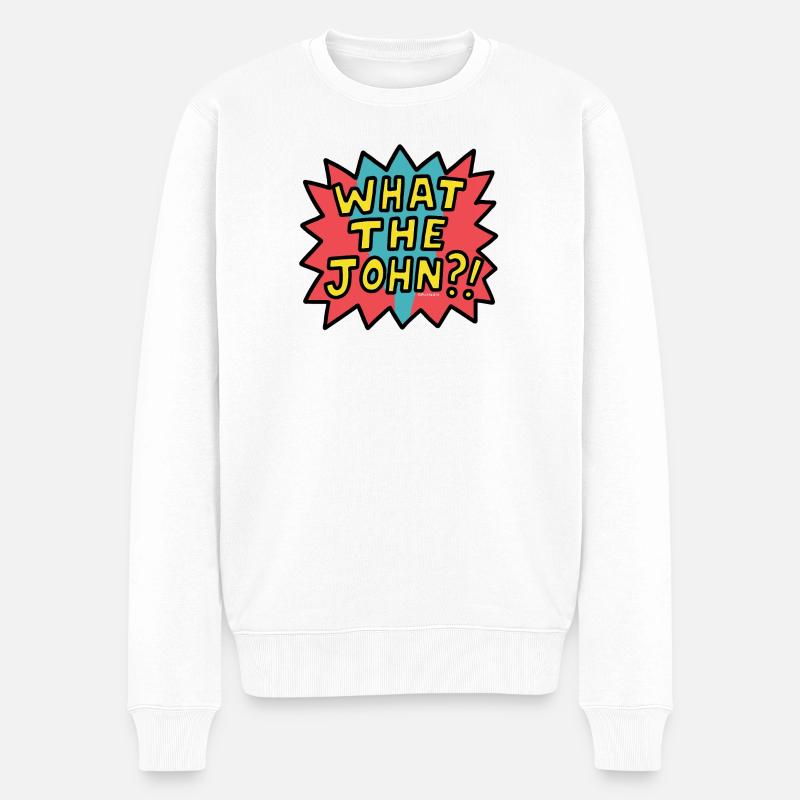 Was zum Teufel?? - Männer Premium Bio Pullover - Weiß