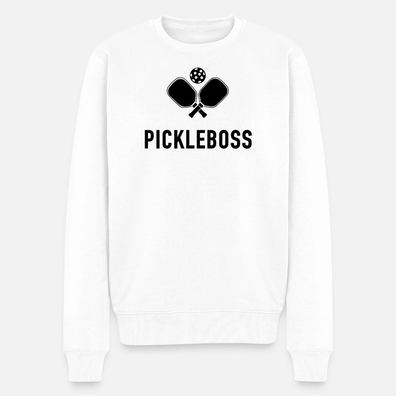 Gurkenboss - Männer Premium Bio Pullover - Weiß
