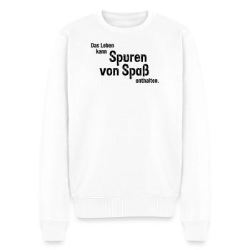 Traces de plaisir - Pull Premium bio Homme - blanc - Devant - Thijin (182cm)