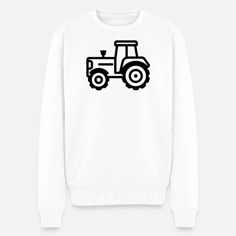Traktor - Männer Premium Bio Pullover - Weiß