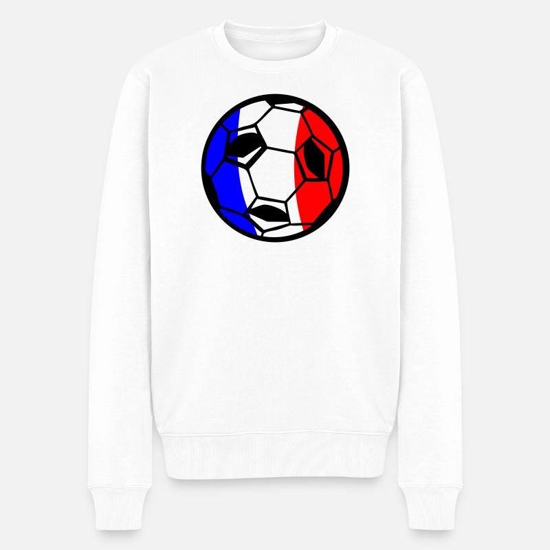 Fußball Frankreich - Männer Premium Bio Pullover - Weiß