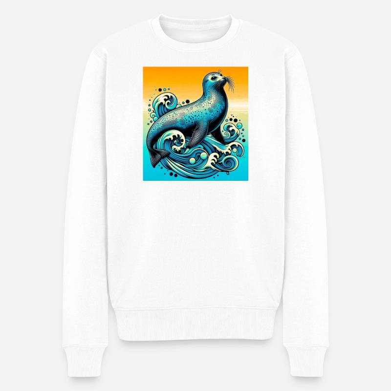 Phoque - Pull Premium bio Homme - blanc