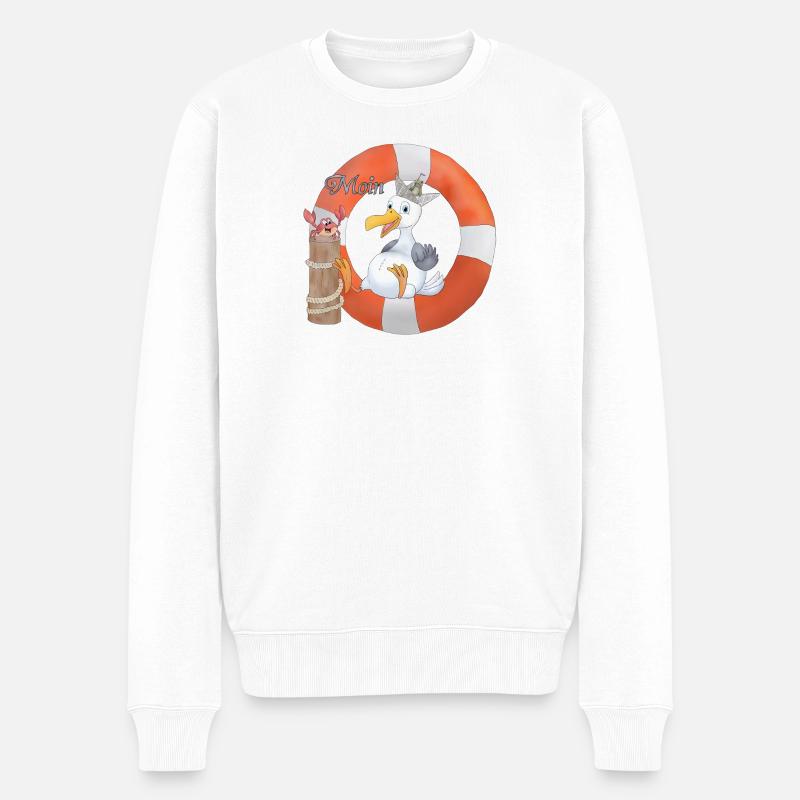 Moewe_im_Ring - Pull Premium bio Homme - blanc