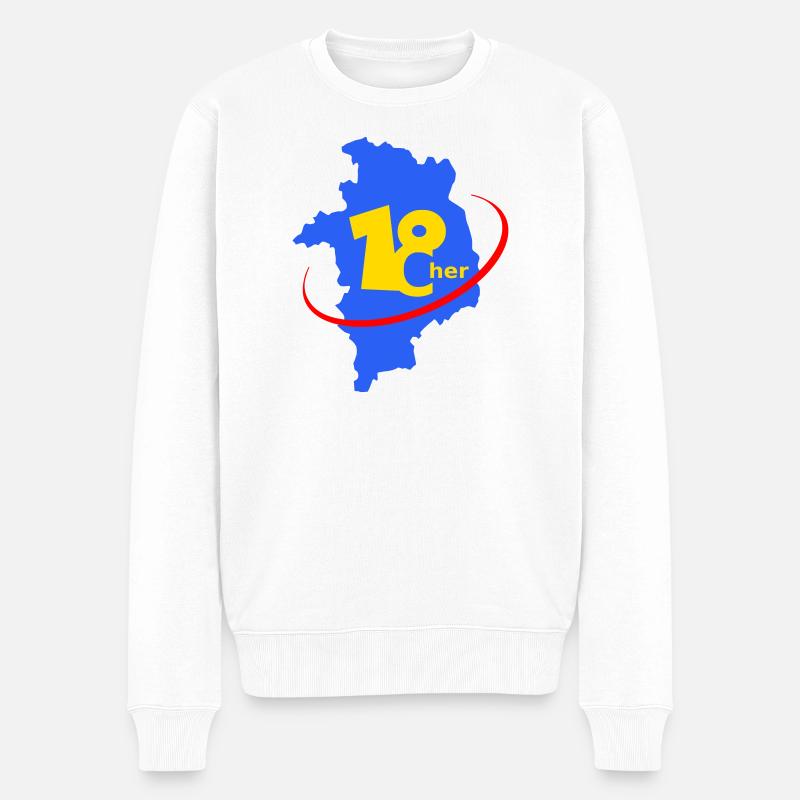 Logo 18 Abteilung von Cher - Männer Premium Bio Pullover - Weiß