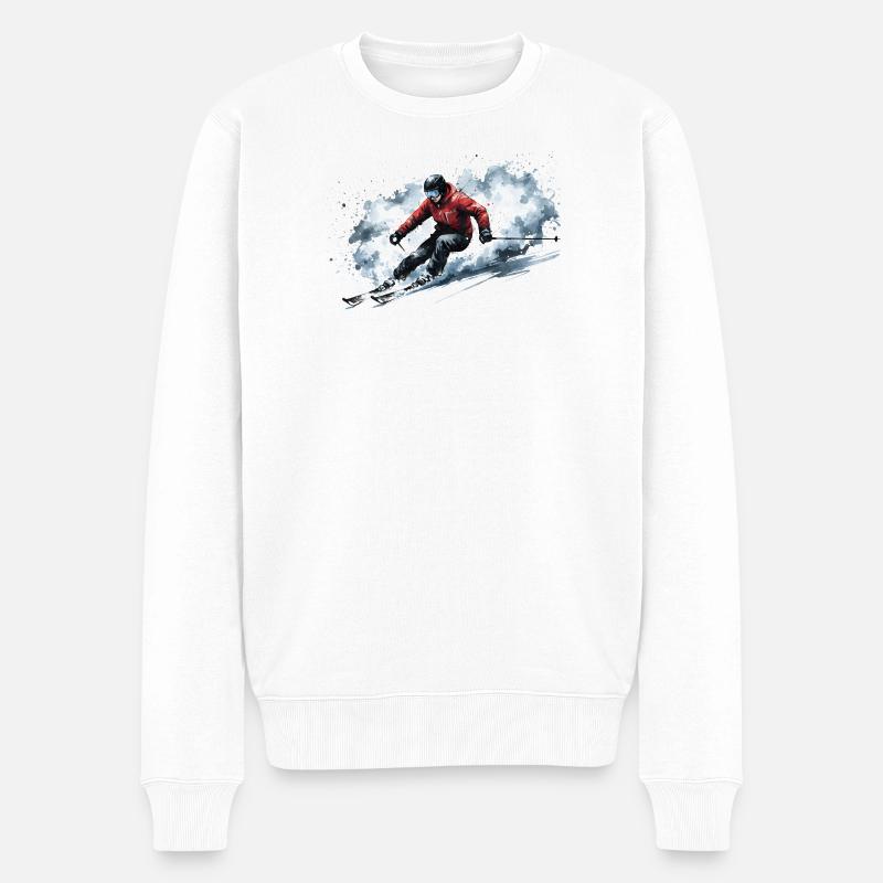 Skieurs Deep Snow Freeride Action - Pull Premium bio Homme - blanc