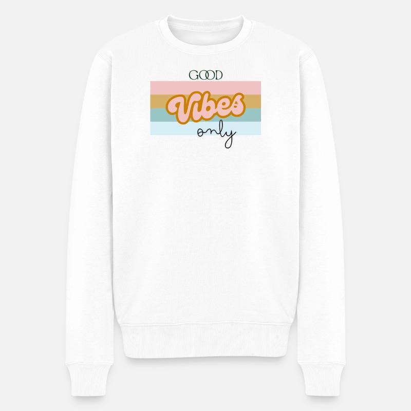 Vibes Pastel Only - Pull Premium bio Homme - blanc