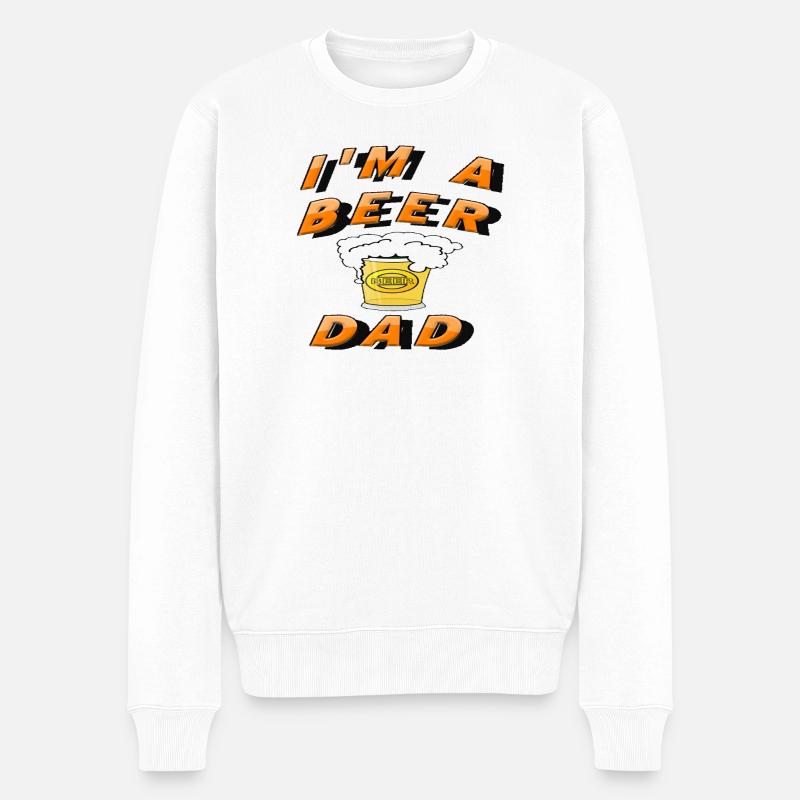 Bière - Pull Premium bio Homme - blanc