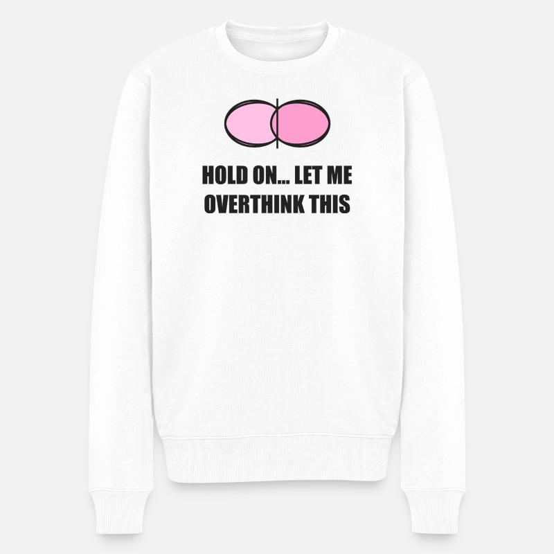 Overthinking-Club - Männer Premium Bio Pullover - Weiß