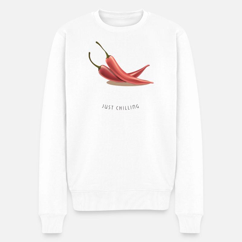 Chili Chillin' – Motif de vacances amusant - Pull Premium bio Homme - blanc