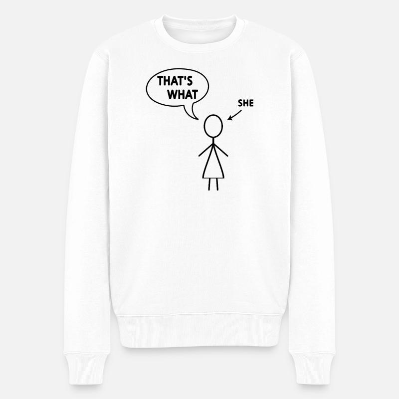 C’est ce qu’elle a dit - Pull Premium bio Homme - blanc