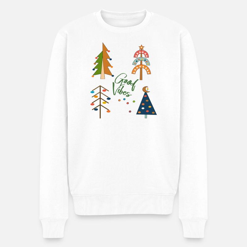 Weihnachten - Männer Premium Bio Pullover - Weiß