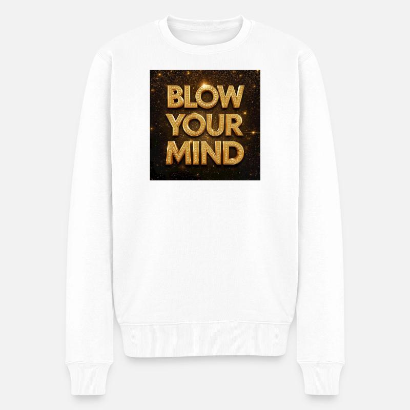 Époustouflez vos lettres de diamant en or - Pull Premium bio Homme - blanc
