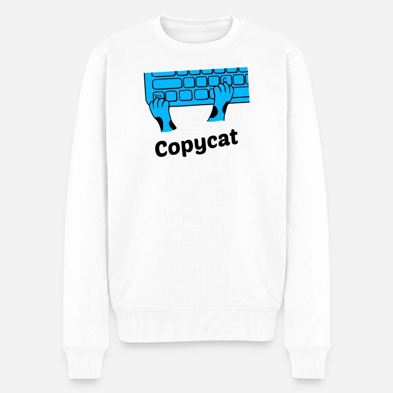 Copycat - Männer Premium Bio Pullover - Weiß