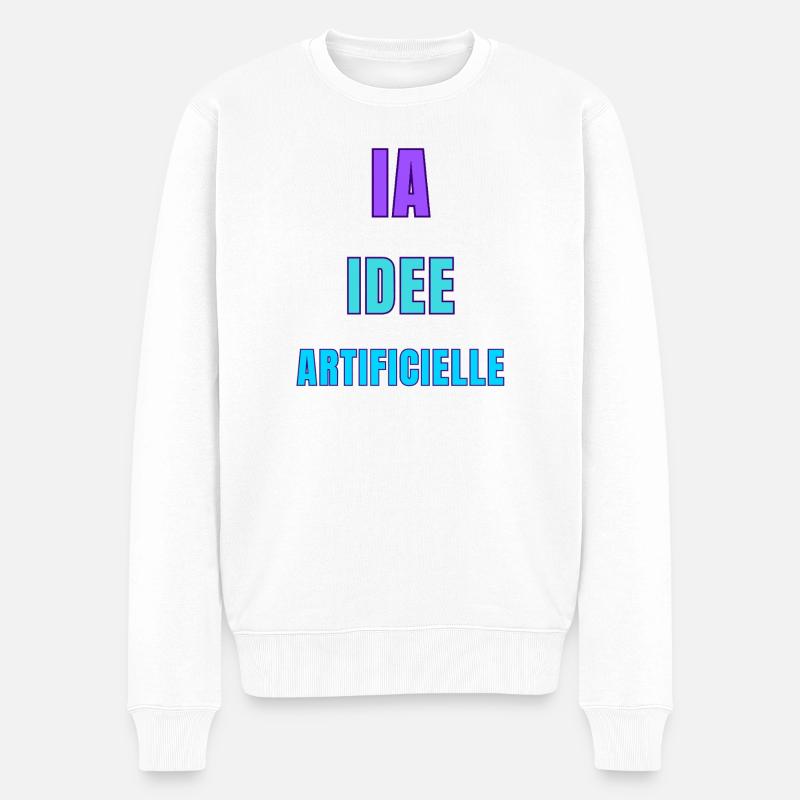 Idée Artificielle IA - Pull Premium bio Homme - blanc