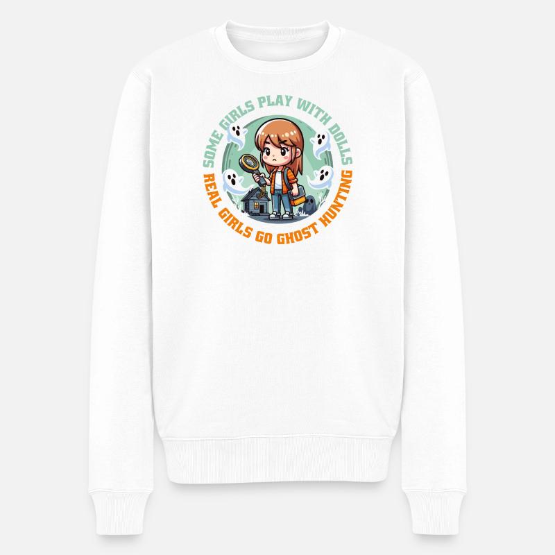 Escouade de chasseurs de fantômes pour filles - Pull Premium bio Homme - blanc