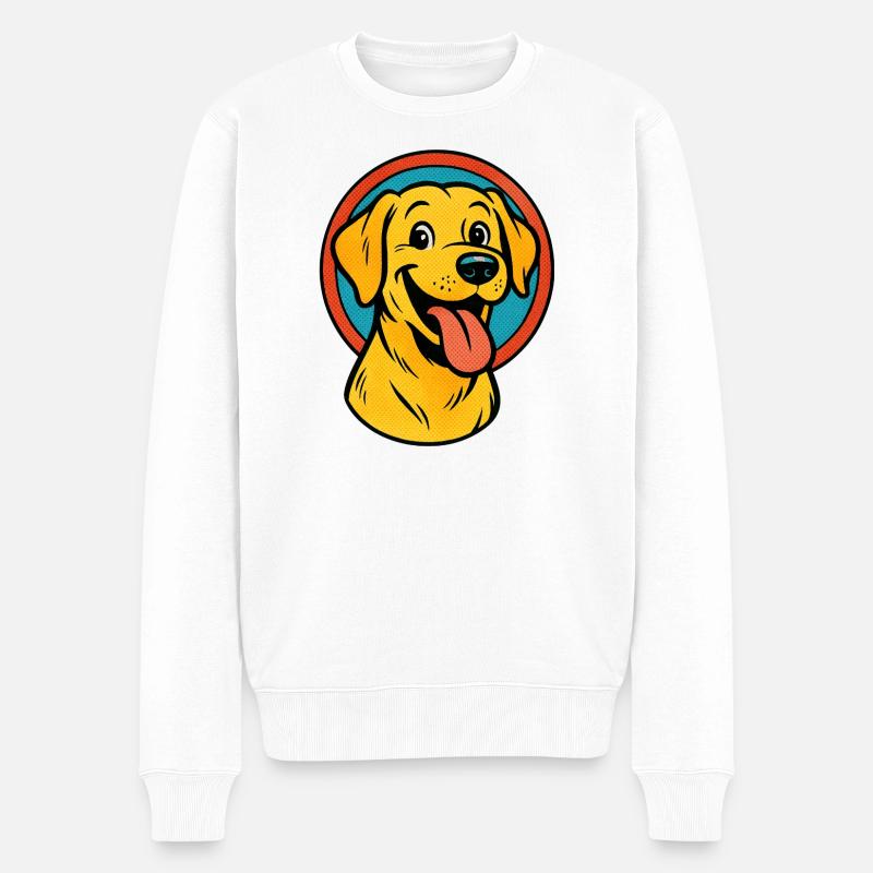 Labrador Retriever Pop Art - Pull Premium bio Homme - blanc