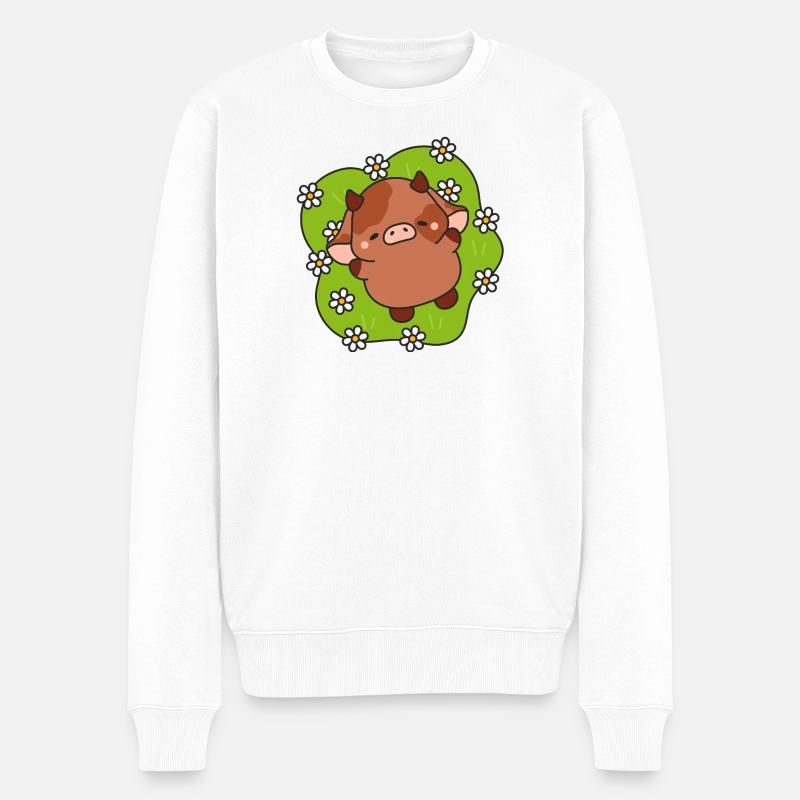 P'tit vachette Printemps - Pull Premium bio Homme - blanc