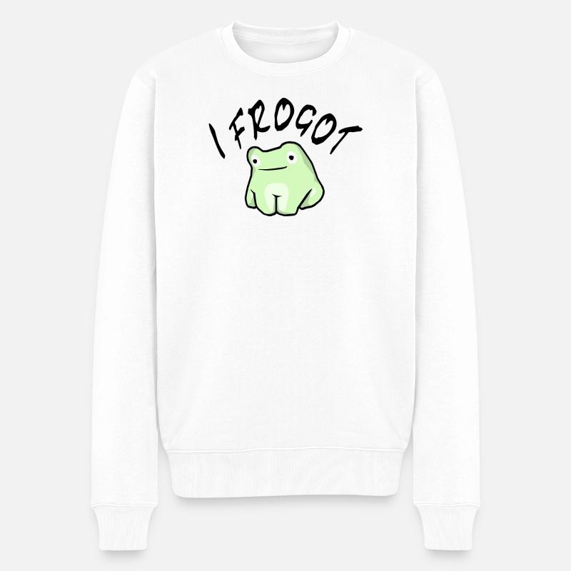 Frogot schwarz - Männer Premium Bio Pullover - Weiß