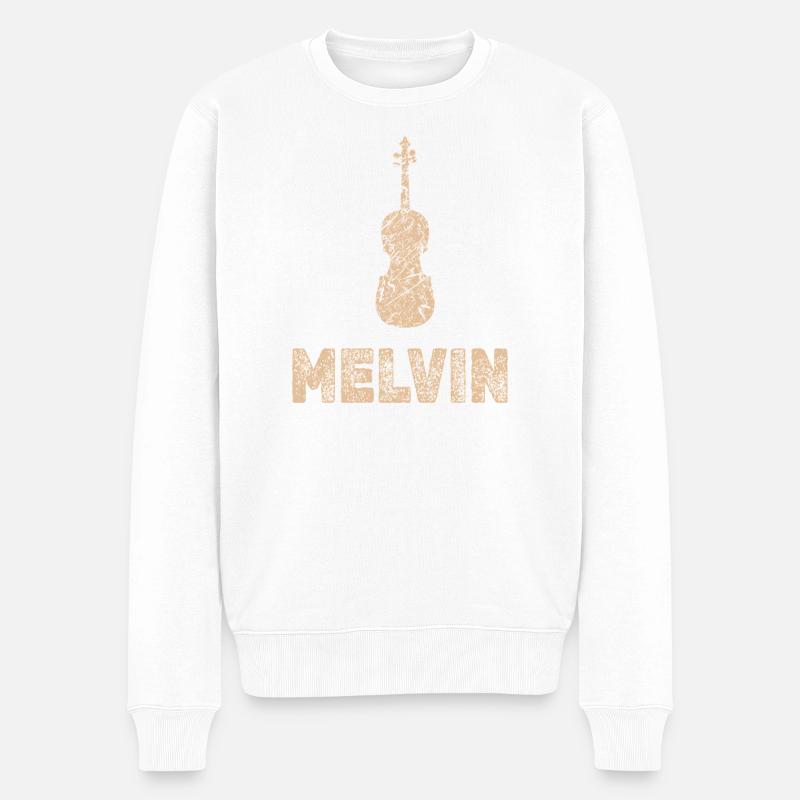 Bratsche Melvin - Männer Premium Bio Pullover - Weiß